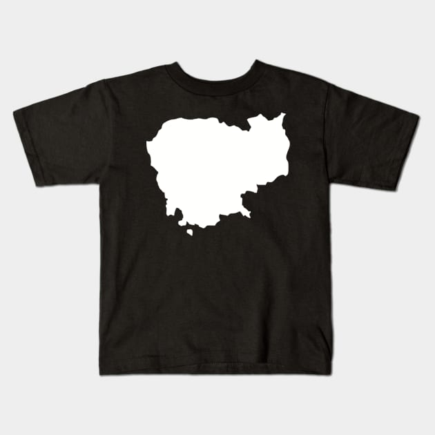 Cambodia map Kids T-Shirt by Designzz